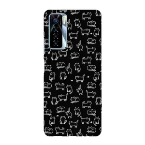 Чехол с принтом для TECNO Camon 17 Pro (AlphaPrint) Модные коты (Меленькие котики)