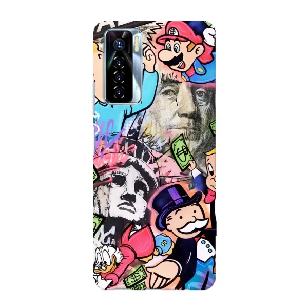 Чохол з принтом «Monopoly man» для TECNO Camon 17 Pro