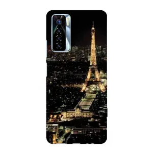 Чохол Ейфелева Вежа TECNO Camon 17 Pro - (AlphaPrint) (Нічний Париж)