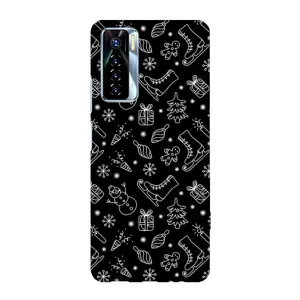 Новорічні, Святкові Чохли для TECNO Camon 17 Pro - 2024 год (Новорічний фон)