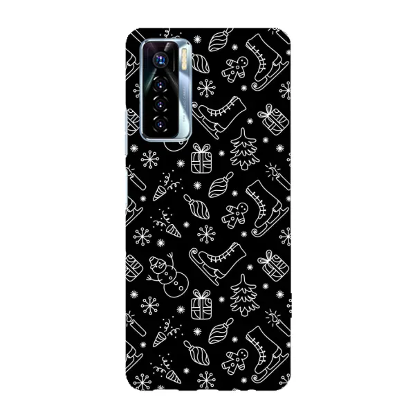 Чохол з принтом «Новорічний фон» для TECNO Camon 17 Pro
