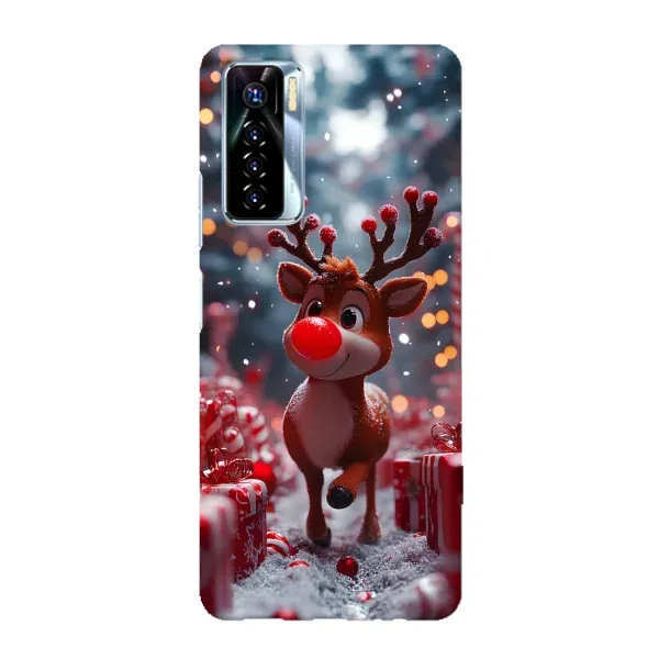 Чехол с принтом «Олень среди подарков» для TECNO Camon 17 Pro