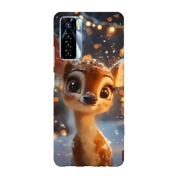 Чехол с принтом «Олененок среди гирлянд» для TECNO Camon 17 Pro