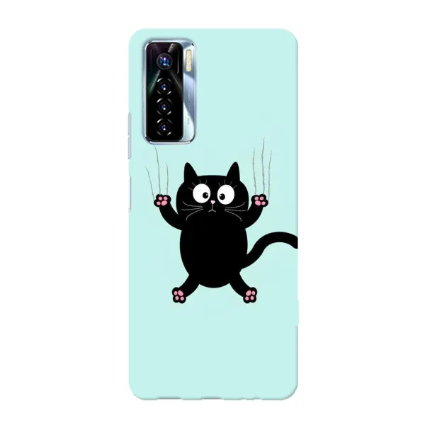 Чехол с принтом «Падающий кот» для TECNO Camon 17 Pro Чехол с принтом «Падающий кот» для TECNO Camon 17 Pro