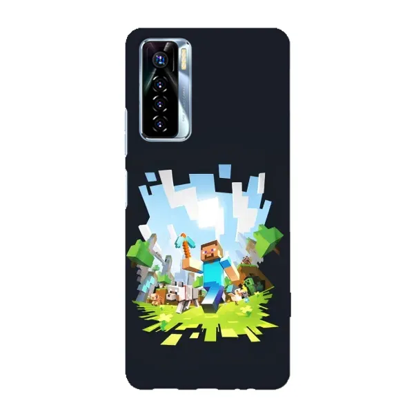 Чохол з принтом «персонажі Minecraft» для TECNO Camon 17 Pro Чохол з принтом «персонажі Minecraft» для TECNO Camon 17 Pro
