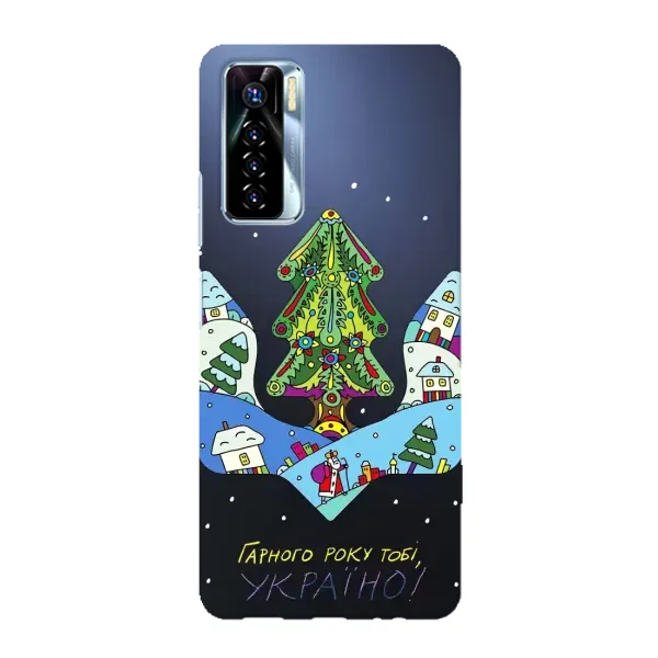 Чехол с принтом «Рождественский герб» для TECNO Camon 17 Pro