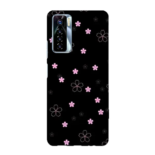 Чохол з принтом «Рожеві квіти на чорному» для TECNO Camon 17 Pro Чохол з принтом «Рожеві квіти на чорному» для TECNO Camon 17 Pro