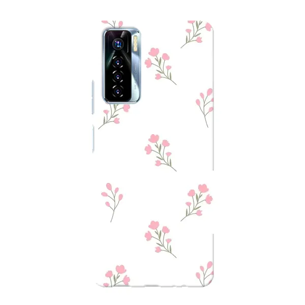 Чохол з принтом «Рожеві квіти» для TECNO Camon 17 Pro