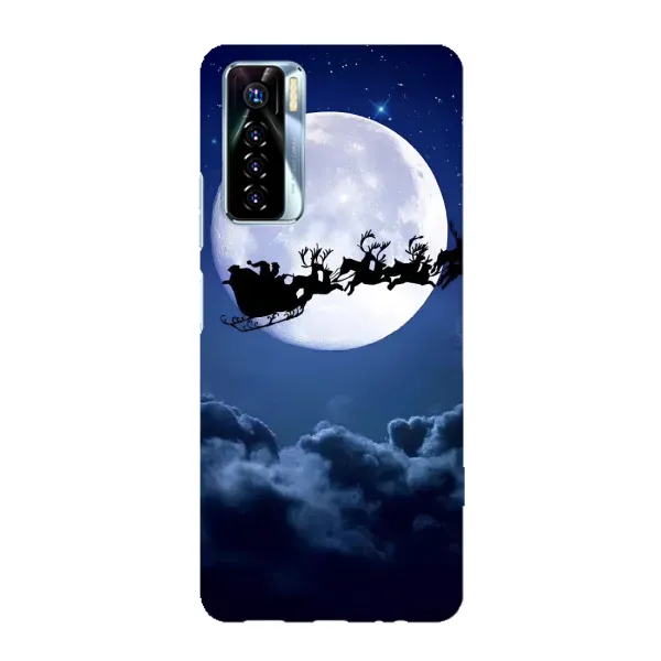 Чехол с принтом «Санта - луна» для TECNO Camon 17 Pro