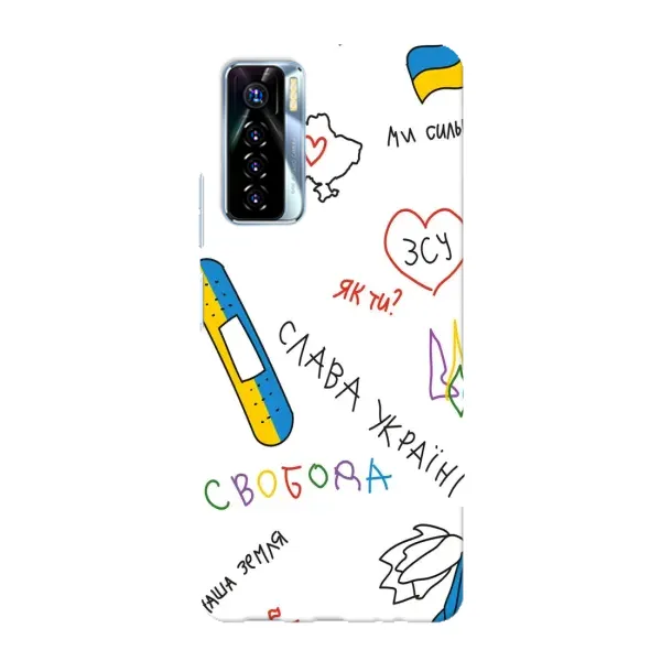 Чехол с принтом «Стикер» для TECNO Camon 17 Pro