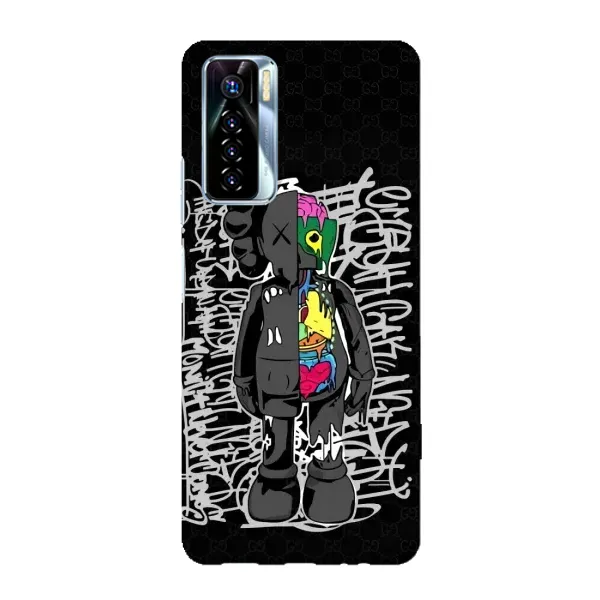 Чохол з принтом «Стиль Bearbrick» для TECNO Camon 17 Pro