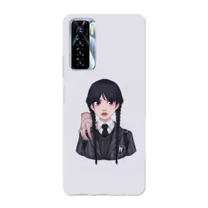 Чехлы Венсдей на TECNO Camon 17 Pro Уэнсдей (AlphaPrint) (Уэнздей и Вещь)