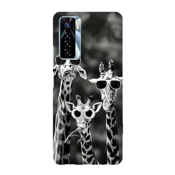 Чохол з принтом «Жирафи в окулярах» для TECNO Camon 17 Pro Чохол з принтом «Жирафи в окулярах» для TECNO Camon 17 Pro