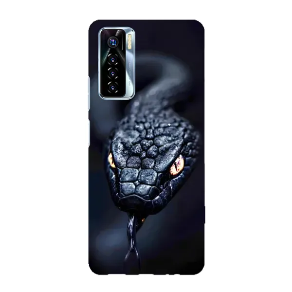 Чехол с принтом «Черная змея» для TECNO Camon 17 Pro