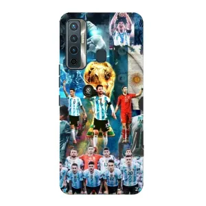 Чехлы Месси для TECNO Camon 17 (AlphaPrint) (Аргентина Месси)