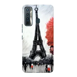 Чехол Эйфелева Башня для TECNO Camon 17 - (AlphaPrint) (Башня в Париже)