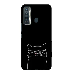Чехол с рисунком кот на TECNO Camon 17 (Равнодушный кот)