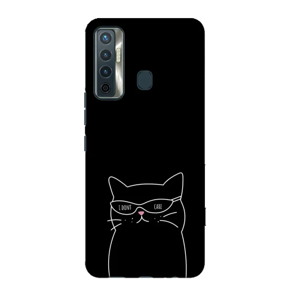 Чехол с принтом «Равнодушный кот» для TECNO Camon 17