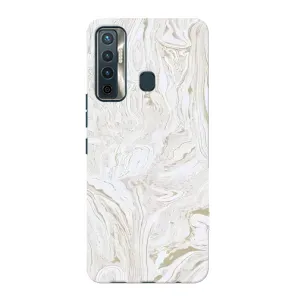Мраморный чехол на TECNO Camon 17 (VPrint) (Белый мрамор)