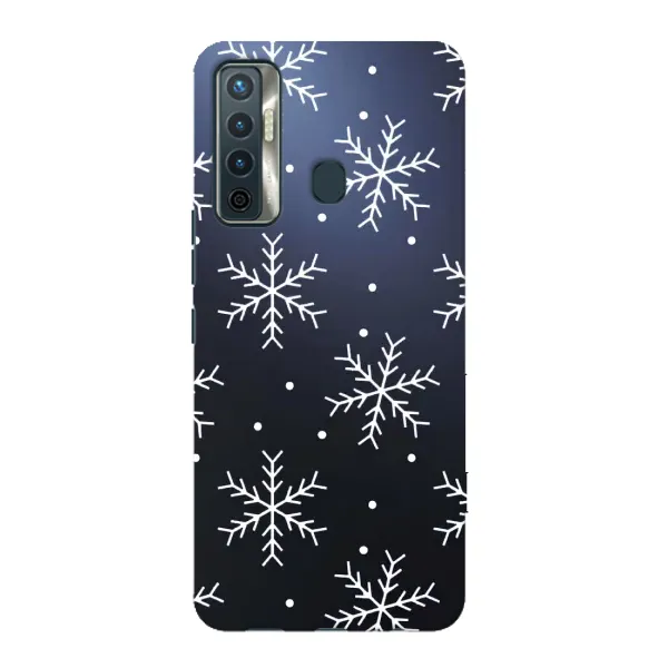 Чехол с принтом «Белые снежинки» для TECNO Camon 17 Чехол с принтом «Белые снежинки» для TECNO Camon 17