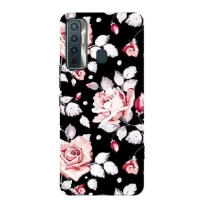 Чехлы с Цветами для TECNO Camon 17 (VPrint) (Цветочки на черном)