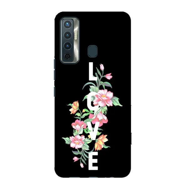 Чехол с принтом «Цветы LOVE» для TECNO Camon 17 Чехол с принтом «Цветы LOVE» для TECNO Camon 17