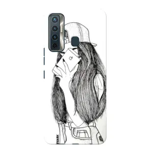 Чехол с печатью для TECNO Camon 17 - (Мода) (AlphaPrint) (Фото девочки)
