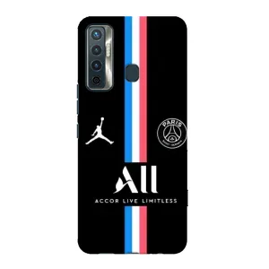 Чехлы PSG для TECNO Camon 17 (AlphaPrint) (футболка ПСЖ)