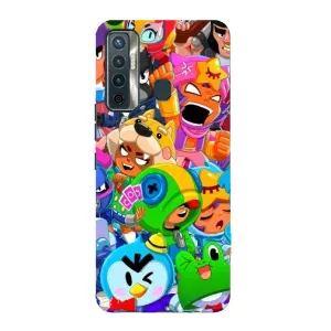 Чехол для TECNO Camon 17 Бравл Старс (VPrint) (герои Бравл Старс)