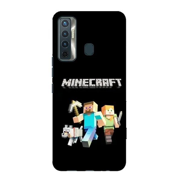 Чехол с принтом «герои Minecraft» для TECNO Camon 17