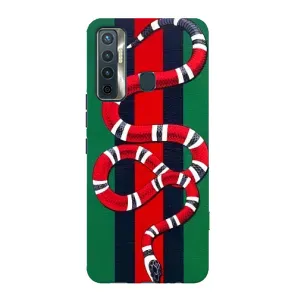 Чехлы ГУЧЧИ для Техно Камон 17 (AlphaPrint) (Gucci змия)