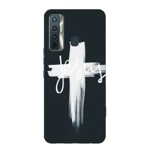 Чехол для TECNO Camon 17 (AlphaPrint) - (Христианские) (Иисус)