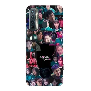 Чехол Гра в кальмара для TECNO Camon 17 (Коллаж Игра кальмара)