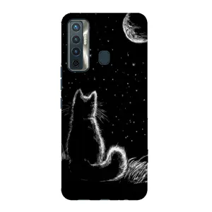 Чехол с принтом для TECNO Camon 17 (AlphaPrint) Модные коты