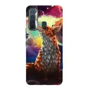 Чехлы с картинкой Лисички для TECNO Camon 17 (VPrint) (Лисица в космосе)