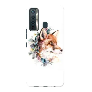 Чехлы с картинкой Лисички для TECNO Camon 17 (VPrint) (Лисичка в цветочках)