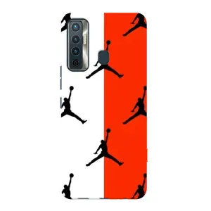Чехлы для TECNO Camon 17 - с картинкой JORDAN (AlphaPrint) (Лого Джордан)