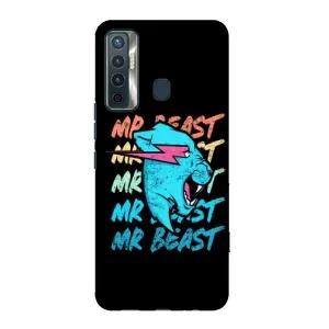Чехлы Мистер Бист для Техно Камон 17 (logo Mr beast)