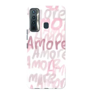 Чохол з розовим принтом для TECNO Camon 17 (Аморе любов)