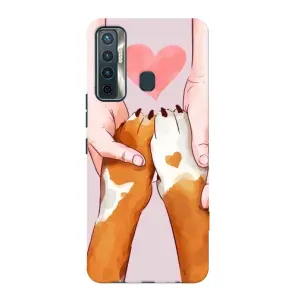 Чехлы с собаками для TECNO Camon 17 (VPrint) (Любовь к собакам)
