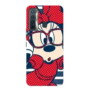 Эксклюзивный чехол для TECNO Camon 17 (AlphaPrint - Мультяшные) (Маус в очках)