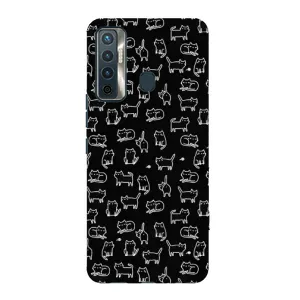 Чехол с принтом для TECNO Camon 17 (AlphaPrint) Модные коты (Меленькие котики)