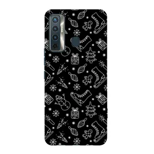 Новогодние, Праздничные Чехлы для TECNO Camon 17 - 2024 год (Новогодний фон)