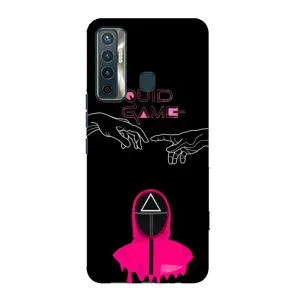 Чехол Гра в кальмара для TECNO Camon 17 (Минимализм Игра кальмара)