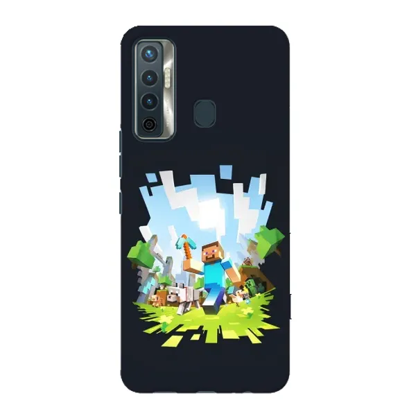 Чехол с принтом «персонажи Minecraft» для TECNO Camon 17