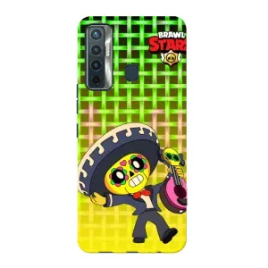 Чехлы Brawl Stars для TECNO Camon 17 (AlphaPrint) (Поко в самбреро)