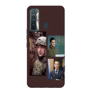 Чехол для TECNO Camon 17 (AlphaPrint - с принтом Зеленского) (Президент)