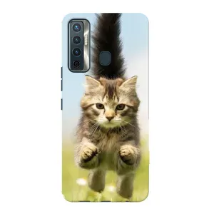 Чехлы с Котиками для TECNO Camon 17 (VPrint) (Прыжок кота)