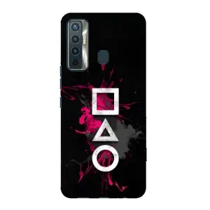 Чехол Гра в кальмара для TECNO Camon 17 (Символы Игра кальмара)