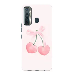 Чохол з розовим принтом для TECNO Camon 17 (Рожеві вишні)
